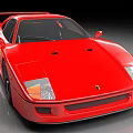 Red Sports Car With Sleek Body And Glossy Exterior