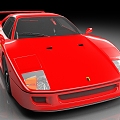 Ferrari f40 car luxury car racing sports car 3d model