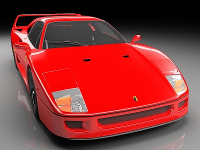 Ferrari f40 car luxury car racing sports car 3d model