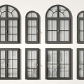 European-style windows, simple European windows, French-style windows, retro windows, casement windows, curved windows, partition windows, floor-to-ceiling windows 3d model