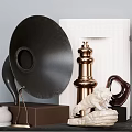 Elegant Modern Decorative Ornament Combination With Sculpture Lamp Photo Frame And Vase