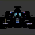 F1 Race Car With Black Blue Pink Livery BVV Logo Streamlined Body And Colorful Wheels