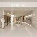 Modern Clothing Store Interior With Mannequins Clothes Racks And Display Area