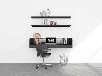 Modern Desk Chair Computer Desk Workbench Desk Table 3d model