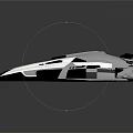 Advanced Futuristic Spaceship With Sleek Silver Black Aerodynamic Exterior Design
