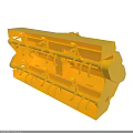 Yellow Industrial Machinery Component With Spiral Blades For Heavy Duty Use