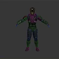 Game Movie Character Black Armored Sci Fi Warrior 3D Model Full Body Design 3d model