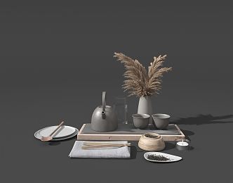 Modern Tableware 3d model