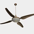 Modern Ceiling Fan Light with Wooden Blades and Round Lampshade for Home Decor