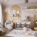 Nordic Children's Room Children's Toy Room 3d model