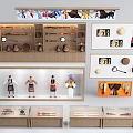 Folklore Booth Exhibition Rack Ethnic Customs Folklore Display Musical Instruments Ethnic Costumes 3d model