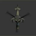 Military Camouflage Helicopter With Rotors And Number 00 Markings