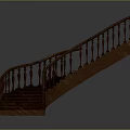 Elegant Wooden Spiral Staircase With Classic Railing Design For Modern Home