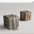 Modern Sofa Stool Sofa Stool Low Stool 3d model