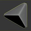 Transparent Pink Crystal Pyramid With Glossy Surface And Reflective Base