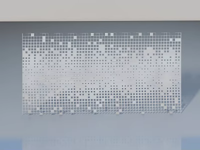White Pet Cabinet Panel With Small Square Holes Design For Pet Enclosure Use 3d model
