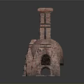 Brick Tower Structure With Dome Top And Multi layered Arched Openings 3d model