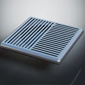 Modern Square Metal Air Conditioner Vent With Grille Design And Smooth Surface Finish