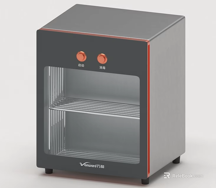 Vanward Daily Use Electrical Sterilizer With Transparent Glass Door And Two Knobs 3d model