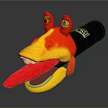 Creative Frog Shaped Toy With Orange Yellow Head Big Eyes And Extended Tongue