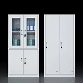 White Bookcases With Glass Door And Lockable Doors Storage For Blue Folders