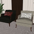 Single sofa combination 3d model