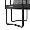 Round Sports Trampoline With Black Frame Safety Net And Outdoor Design For Home Use