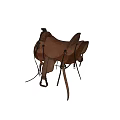 Horse Riding Sports Equipment Genuine Leather Saddle With Braided Pattern And Tassel Details