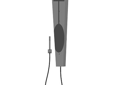 Modern Shower Head System With Handheld Sprayer And Adjustable Control Lever 3d model
