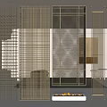 Industrial LOFT partition metal screen partition 3d model