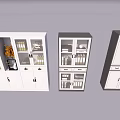 White Modern Storage Cabinets With Glass Doors Drawers And File Organizers