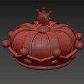 Modern Crown Red Crown Crown 3d model