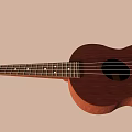 Wooden Acoustic Ukulele With Handcrafted Body And Four Strings Musical Instrument