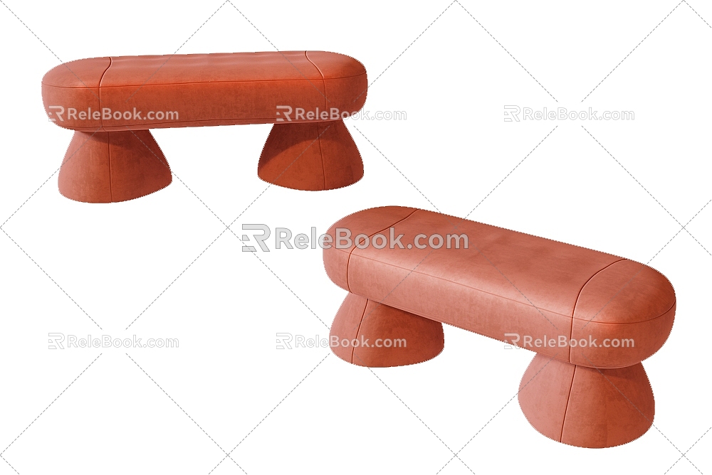 Modern Simple Sofa Stool Low Stool Simple Stool 3d model