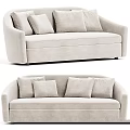 Light Beige Modern Sofa With Soft Cushions For Interior Design 3d model