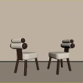 Modern Kids Chair With Wooden Legs Upholstered Seat And Round Back Details
