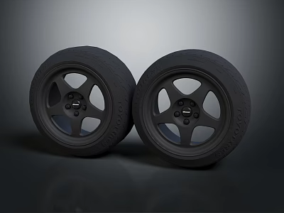 Modern tire tire wheel Volkswagen wheel hub 3d model