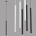 Elegant Modern Pendant Light with Slim Black Hanging Rod and Minimalist Style
