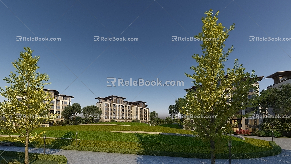 Community Landscape Landscape Landscape Residential Building Landscape Community Landscape Real Estate Landscape Landscape Landscape Animation 3d model