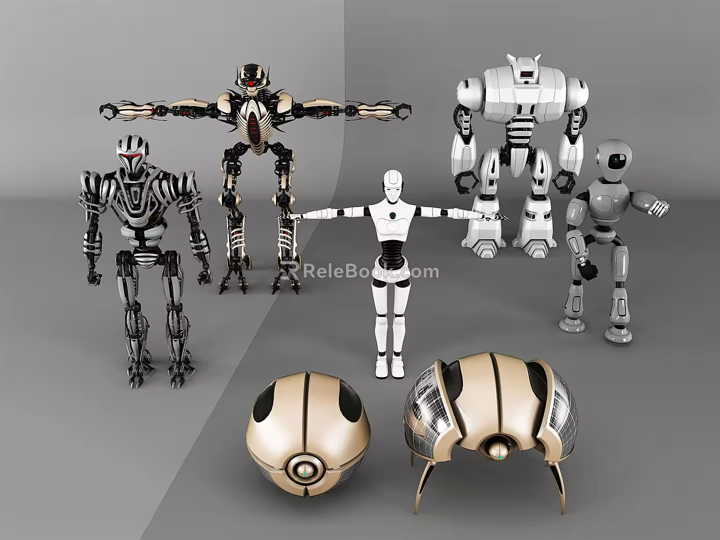 Modern Robots 3d model