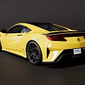 Yellow Modern Sports Coupe With Sleek Aerodynamic Body And Black Alloy Wheels