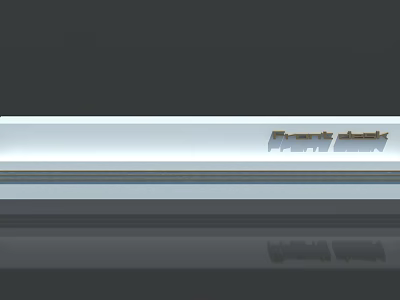 Modern Reception Desk With Sleek Surface And Office Lobby Design 3d model