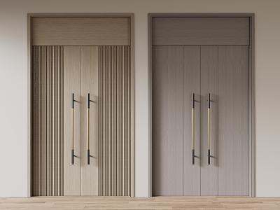 Modern Double Doors 3d model