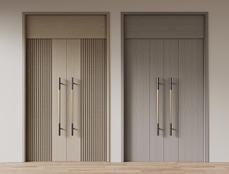 Modern Double Doors 3d model