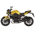 Yellow And Black Sport Motorcycle With Sleek Design