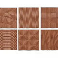 Wooden Wall Panels With Various Textures And Modern Design Patterns 3d model