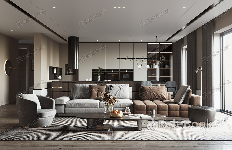 modern living room model