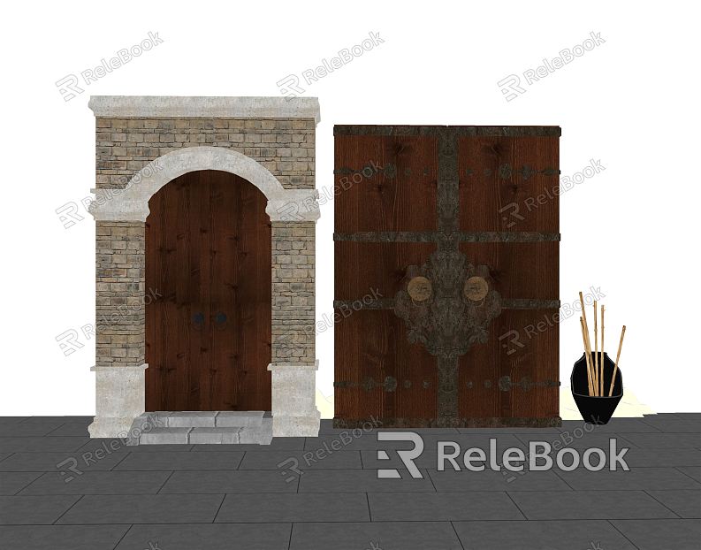 Chinese door wooden door model