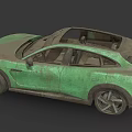 Green Modern Car With Sleek Aerodynamic Design And Alloy Wheels
