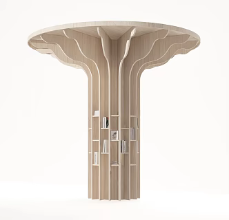 Bookshelf Bookcase Decorative Cabinet Decorative Tree Shaped Cabinet Display Rack 3d model